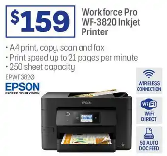 Officeworks Workforce Pro WF-3820 Inkjet Printer offer