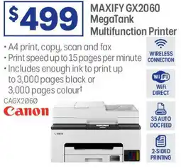 Officeworks Maxify  GX2060 MegaTank Multifunction Printer offer