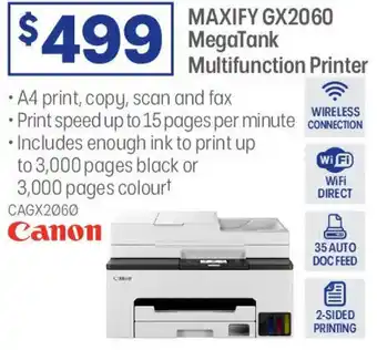 Officeworks Maxify  GX2060 MegaTank Multifunction Printer offer