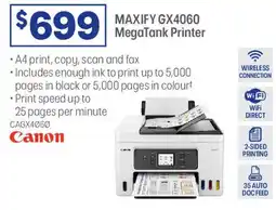 Officeworks MAXIFY GX4060 MegaTank Printer offer