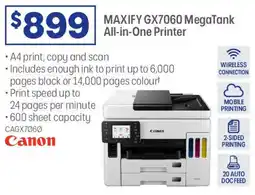 Officeworks MAXIFY GX7060 MegaTank All-in-One Printer offer