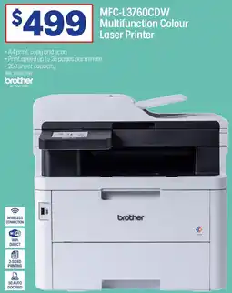 Officeworks MFC-L3760CDW Multifunction Colour Laser Printer offer