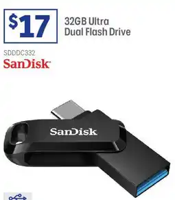 Officeworks 32GB Ultra Dual Flash Drive offer