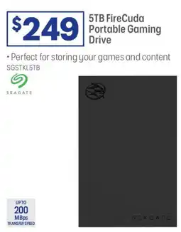 Officeworks 5TB FireCuda Portable Gaming Drive offer