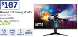 Officeworks Nitro 24" FHD Gaming Monitor offer