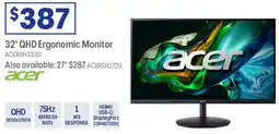 Officeworks 32" QHD Ergonomic Monitor offer