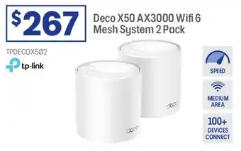 Officeworks Deco X50 AX3000 Wifi 6 Mesh System offer