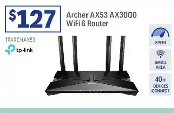 Officeworks Archer AX53 AX3000 WiFi 6 Router offer