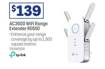 Officeworks AC2600 WiFi Range Extender RE650 offer