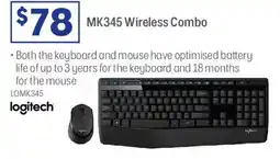 Officeworks MK345 Wireless Combo offer