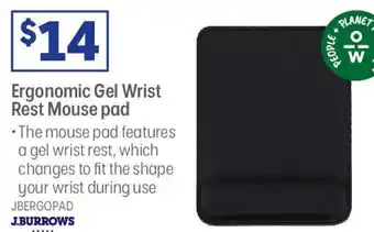 Officeworks Ergonomic Gel Wrist Rest Mouse pad offer