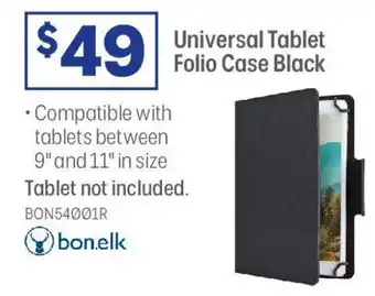 Officeworks Universal Tablet Folio Case Black offer