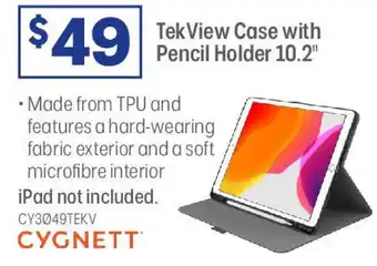 Officeworks TekView Case with Pencil Holder 10.2 offer