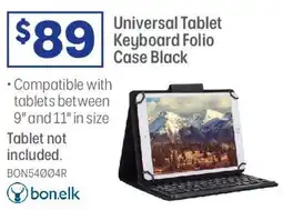 Officeworks Universal Tablet Keyboard Folio Case Black offer