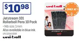 Officeworks Jetstream 101 Rollerball Pens 10 Pack offer