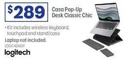 Officeworks Casa Pop-Up Desk Classic Chic offer