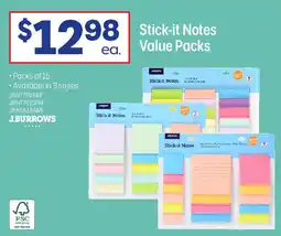 Officeworks Stick-it Notes Value Packs offer