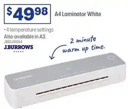 Officeworks A4 Laminator White offer