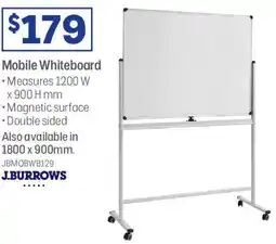 Officeworks Mobile Whiteboard offer