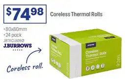 Officeworks Coreless Thermal Rolls offer