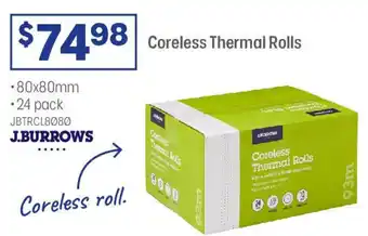 Officeworks Coreless Thermal Rolls offer