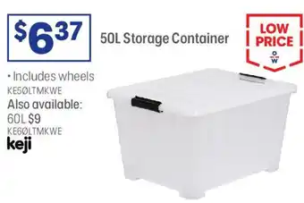 Officeworks 50L Storage Container offer