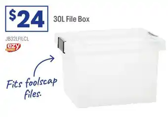 Officeworks 30L File Box offer