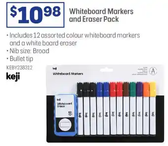 Officeworks Whiteboard Markers and Eraser Pack offer