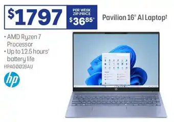 Officeworks Pavilion 16" Al Laptop offer