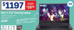 Officeworks Nitro V 15.6" Gaming Laptop offer