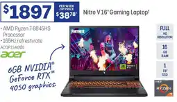 Officeworks Nitro V16" Gaming Laptop offer