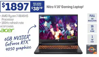 Officeworks Nitro V16" Gaming Laptop offer