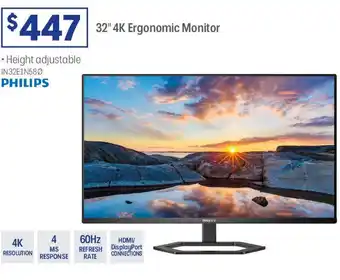 Officeworks 32" 4K Ergonomic Monitor offer