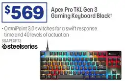 Officeworks Apex Pro TKL Gen 3 Gaming Keyboard Black offer