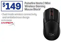 Officeworks Pulsefire Haste 2 Mini Wireless Gaming Mouse Blackt offer