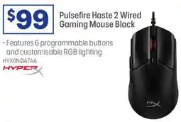 Officeworks Pulsefire Haste 2 Wired Gaming Mouse Black offer