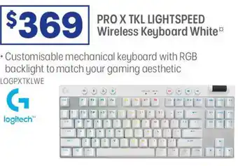 Officeworks Pro x tkl lightspeed Wireless Keyboard White offer