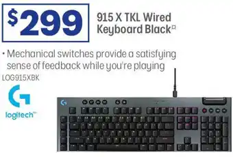 Officeworks 915 X TKL Wired Keyboard Black offer