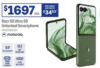 Officeworks Razr 50 Ultra 5G Unlocked Smartphone offer