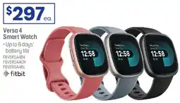 Officeworks Versa 4 Smart Watch offer