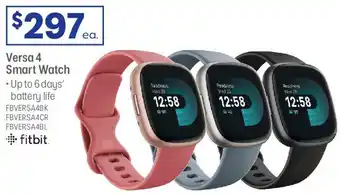 Officeworks Versa 4 Smart Watch offer