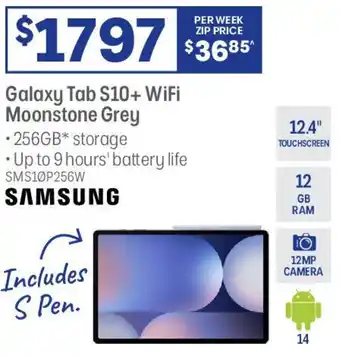 Officeworks Galaxy Tab S10+ WiFi Moonstone Grey offer