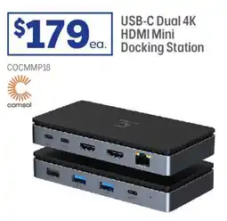 Officeworks USB-C Dual 4K HDMI Mini Docking Station offer