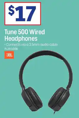 Officeworks Tune 500 Wired Headphones offer