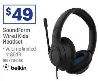 Officeworks SoundForm Wired Kids Headset offer