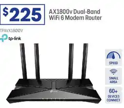 Officeworks AX1800v Dual-Band WiFi 6 Modem Router offer