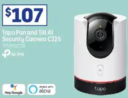 Officeworks Tapo Pan and Tilt Al Security Camera C225 offer