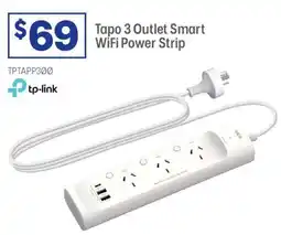 Officeworks Tapo 3 Outlet Smart WiFi Power Strip offer