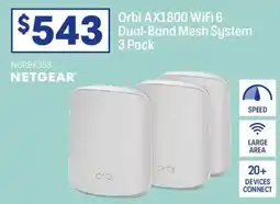 Officeworks Orbi AX1800 WiFi 6 Dual-Band Mesh System offer