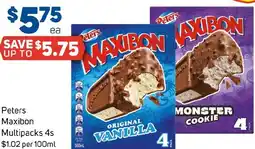 Foodland Peters Maxibon Multipacks 4s offer